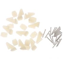 10 Sätze/Packung DIY Nylon-Steuerhörner 4 Löcher W13xL18xH25mm mit Schrauben für RC-Modellflugzeugteile KT Aeromodelling