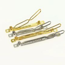 20 stücke/lot 3,5 cm-8cm Gold/Rhodium Haarspange Basen Vintage Grips Haar Clip Kurze Die Frosch Clip Haarnadel einstellungen DIY Schmuck