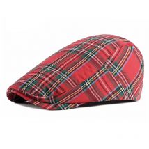 Mode Feine Streifen Gitter Berets Hut Frauen Männer Frühling Sommer Plaid Visiere Rot Grün Blau Entenschnabel Fischgräten Flache Kappe