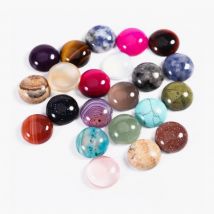 Louleur 10 Stück/Lot Naturstein Cabochon 4 6 8 10 12 mm 25 Muster für DIY Ring Ohrring Armband Halskette Herstellung von Schmuck