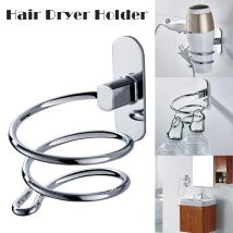 Hair Dryer Holder Wall-mounted Storage Stainless Steel Durable for Home Bathroom Hardware Shelves Bathroom Fixture Improvement