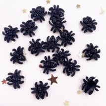 60 stücke Delicate Schwarz Spinne Flatback Strass Applique DIY Weihnachten Sammelalbum Schmuck Stein Handwerk SF977 * 2