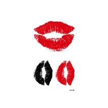 body art  waterproof temporary tattoos for lady and women personality sexy Lips design small tattoo sticker Wholesale HC1050
