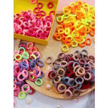 100PCS Candy colors Cute Girls Elastic Hair Ties Baby Small Hairbands Soft Cotton Ponytail Holder Headbands Hair Accessoires