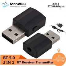USB Bluetooth 5.0 Transmitter Receiver Mini 3.5mm AUX Music Stereo Wireless Bluetooth Adapter For Car TV Bluetooth Earphone
