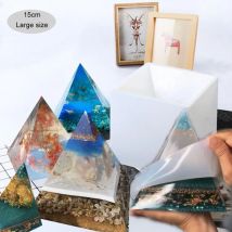 15cm Große Pyramide Epoxy Harz Mold DIY Orgonite Hause Dekoration Gips Beton Zement Silikon Formen Große Kerze, Der Form