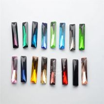 Baguette Pointback Phantasie Stein Kristall AB Farbe Glas Kristalle 7x21mm 10x30mm