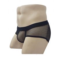 Men Underwear Transparent Net Mesh Bikini Briefs Underwear Bulge Underpants Fashion Low Waist Brief Sexy Lingerie Intimates