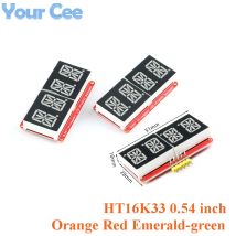 0,54 Zoll HT16K33 4-Bit-Meter-Digitalanzeigemodul Rot Smaragdgrün Orange Farbe 0,54 Zoll LED-Anzeige I2C IIC für Arduino