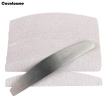 100 sztuk wymienny papier ścierny pilnik do paznokci z metalowym uchwytem zdejmowany bufor 100/180