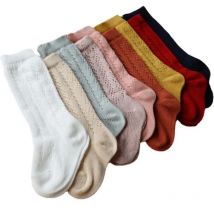Spanish Summer Baby Cotton Socks Knee High Boys Girls Mesh Socks Breathable Kids Long Sock Hollow Out Soft Children's Sock