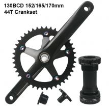 152mm 165mm 170mm 130BCD Fahrrad Kurbelgarnitur Hohl Integrierte Single Speed 5 Nagel Klapp Rennrad Kurbel set BB 44T Kettenblatt