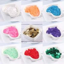 6mm 8mm 10mm Matt Pailletten Für DIY Stoff PVC Dull Polnischen Pailletten Pailletten Nähen Zubehör Mit 1 seite Loch