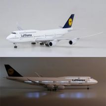 1/150 Airline 747 Flugzeug Modell B747 Lufthansa Flugzeug Modell Spielzeug Licht und Rad Fahrwerk