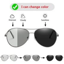 Photochrome Sonnenbrille Männer Polarisierte Fahren Pilot Chameleon Vintage Sonnenbrille Frauen Männlich Ändern Farbe Tag Nacht Vision UV400