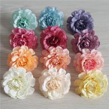 20 stücke 5CM Künstliche Seide Frühling Tee Rose Blume Kopf Für Hochzeit Party Dekoration DIY Kranz