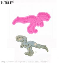 Dinosaurier fossile Form, Dinosaurier Skeleton Form, Schlüssel anhänger Form, Schokolade, Ton, Dinosaurier mit Schlüssel bund Loch Harz Halskette Form