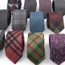 Herren-Business-Krawatte mit Diamant-Karomuster, künstliche Wolle, Baumwolle, dunkle Farbe, gestreift, schwarz, grau, für tägliches Accessoire, Paty-Geschenk
