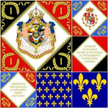 Frankreich Drapeau Du Régiment d'infanterieaghère Du Royaume De Naples Flag 4x4ft 120x120cm Banner