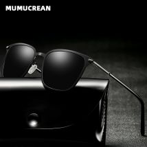 Men's Sunglasses New Arrival Square Polarized Sunglasses Metal Driver Night Vision Goggles Sunglasses