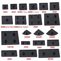 10PCS Schwarz Nylon Aluminium Profil End Kappe Abdeckung Platte für 2020/2040/3030/4040/4080/4545/5050/6060/ 100100   Aluminium-Extrusion der EU
