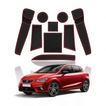 LFOTPP puerta ranura alfombrilla para Seat Ibiza Typ 6F / Seat Arona SUV 2018 2019 2020 Hatchback antideslizante puerta puerta ranura almohadillas Auto Interior Seat Ibiza Accesorios.