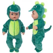2024 Tier-Jump-Anzüge für 43 cm große Babypuppen, 17 Zoll geborene Babys, Jungenpuppenkleidung