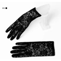 Cheap Wrist Black Red White Ivory Short Lace Bridal Gloves Wedding Accessories Party Lace Gloves in Stock