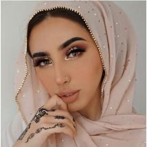 Luxus gold Chiffon Kopf Schal solide Weiche Lange Muslimischen Schals Für Frauen Hijab musulman femme Schal und Wrap foulard islamique