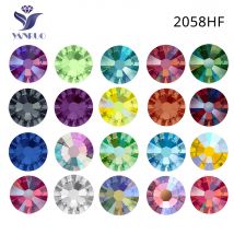2058HF Mehrfarbige Hotfix-Strasssteine zum Aufbügeln, Kristall-Wärmeübertragungsglassteine, Strasssteine für Hochzeitskleid