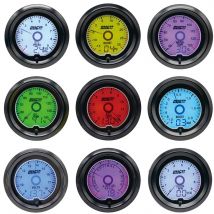 52mm Digital 7 Color Light Car Modification Meter Boost Tachometer Water Oil Temp Pressure Volt Air Fuel Exhaust Gas Rpm Gauge