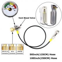 Neues Sodawassers trom getränk zum externen CO2-Tankadapter und Schlauchs atz w 21,8 oder g3/4 cga320 mit Manometer-Schnell kupplung