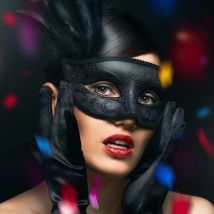 Halloween Schwarz Silber Sexy Halbgesicht Augenbinde Maske für Halloween Party Kostüm Ball Bar Party Karneval Nacht Maskerade Masken