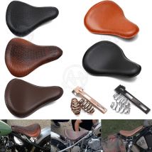 Motorrad PU Leder Solo Sitz mit Frühling für Harley Sportster XL 1200 883 48 Chopper Bobber Sitze Yamaha Honda Rebel 250 300