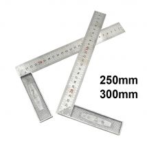 250mm/300mm kwadratowa linijka ze stopu aluminium kątowa miarka narzędzie kąt kwadratowa linijka 90 zagęszczony uchwyt