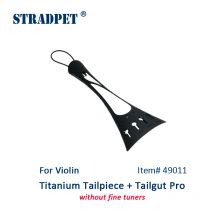Neue! STRADPET Französisch Stil Titan Saitenhalter Set für Violine mit Titan Tailgut Pro, Optional