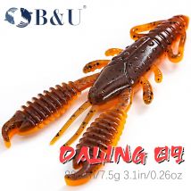 B&U Craws Lure for Bass Soft Lure Fishing Lures shrimp Scent Lobster Soft Plastic Lure Fishing Lures