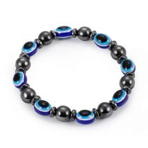 Neue Ankunft Türkischen Bösen Augen Armband Hämatit Stein Therapie Gesundheit Pflege Magnetische Armreif Yoga Armbänder für Frauen Männer Schmuck