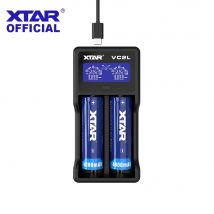 XTAR-cargador de batería VC2L 18650, carga USB, 3,7 V, baterías de litio recargables, 18500, 16340, 14500, 26650, 20700, 21700