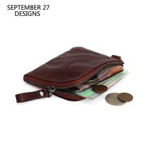 Mini-Geldbörsen Echt leder Luxus Auto Schlüssel tasche Vintage faltige Rindsleder Lagerung Münz beutel kleine Kreditkarte Brieftasche