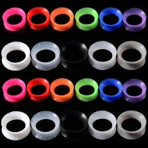 2 Stück Silikon-Ohrstöpsel und Tunnel, Ohrpiercings, Ohrstöpsel, geschraubte Ohrringe, Expander, Ohrmessgeräte, Körperschmuck, Piercings
