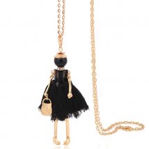 Lange Anhänger Frauen Neue Halskette Mädchen Handmade Erklärung Mode Französisch Puppe Halskette Paris Trendy Schmuck Zubehör Großhandel