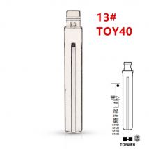 10 Stück ungeschnittene Flip-Schlüsselklinge aus Metall 13 #   TOY40 TOY48 Toy48FH für Lexus, Toyota IX35 für KD keydiy xhorse VVDI Fernbedienungen Universal Nr. 13
