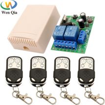 AC 85 ~ 250 V 10 A 2200 W 2CH 2 Gänge RF 433 MHz Fernbedienung Schalter Drahtlose Relais Empfänger für GarageBeleuchtung Elektrische Tür