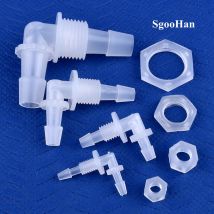 5~200Pcs M6~G1/2 To 2.4-11.1mm PP Pagoda Elbow Connectors Hex Nut Aquarium Tank Air Pump Hose Joints Irrigation Pipe Fittings