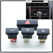 1-4Pcs Parkplatz Schalter ESP Schalter Gefahr Licht Warnung Flash-Schalter Zurück Screen-Roller Schlüssel Schalter Für Audi a6 S6 C6