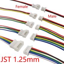 5/10Pairs Micro JST 1.25mm 2/3/4/5/6 Pin Male Female Plug Jack Wire Cable Connector Terminal Cable Lenght 15cm 28AWG
