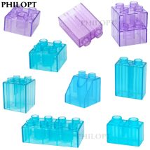 6PCS Große Größe Bausteine DIY Montage Pädagogisches Kreative Spielzeug Geschenke Kompatibel Große Ziegel Transparent Kinder Kinder