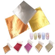 100szt Kolorowe arkusze folii z imitacją złota Liść miedzi do złocenia Prace artystyczne Dekoracja paznokci 9X9cm Papier foliowy z różowego złota