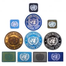 Un Vereinte Nationen U.N. Abzeichen PVC Stickerei Taktische Airsoft Patch Abzeichen Haken Brassard Kampfarmband Patch